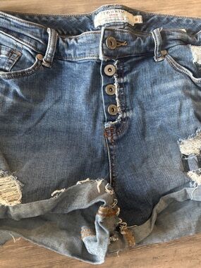 torrid Distressed Blue Denim Jean Shorts